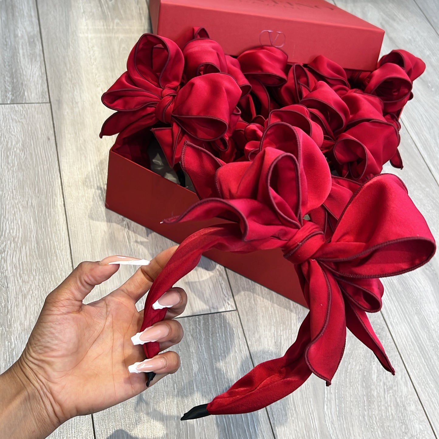Valentine’s Red big bow headband