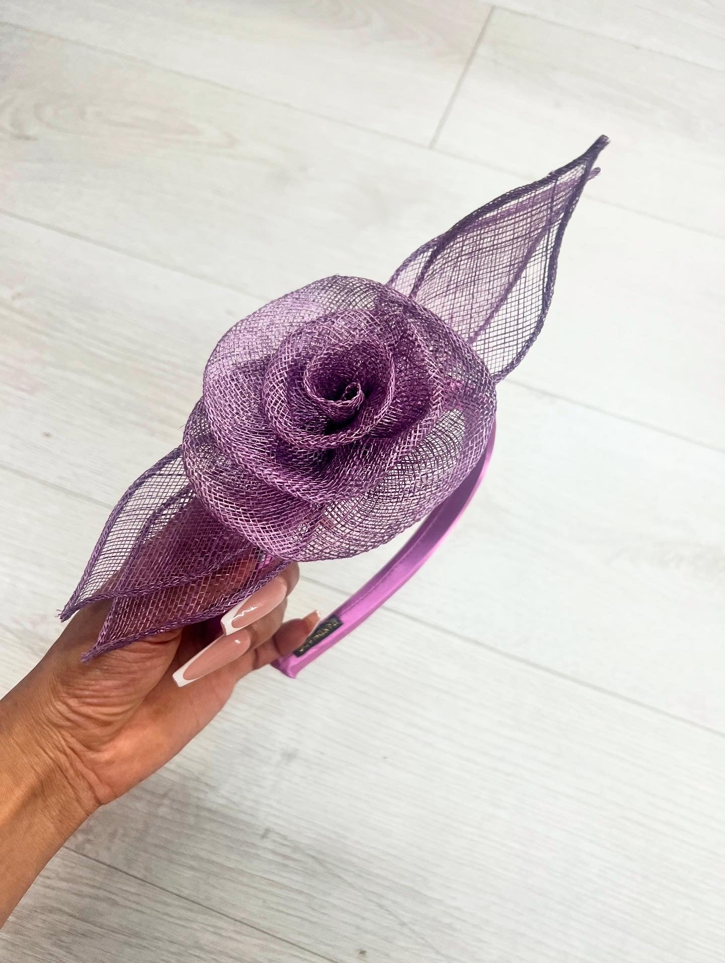 Purple rose headband