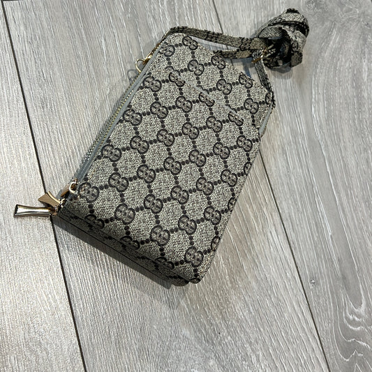 Brown cross over body bag