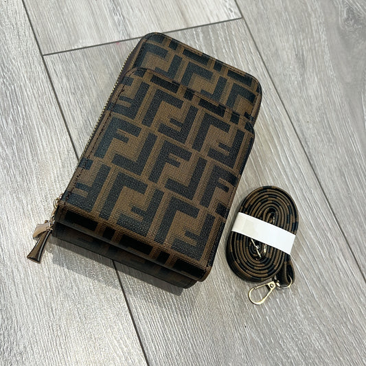 Cross over body bag brown
