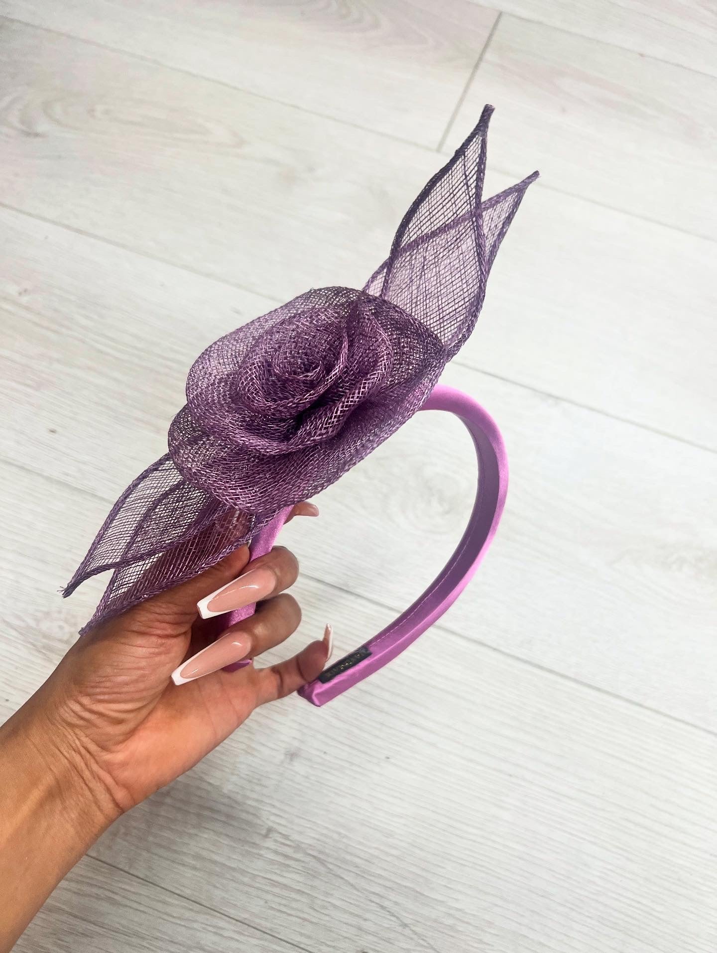 Purple rose headband